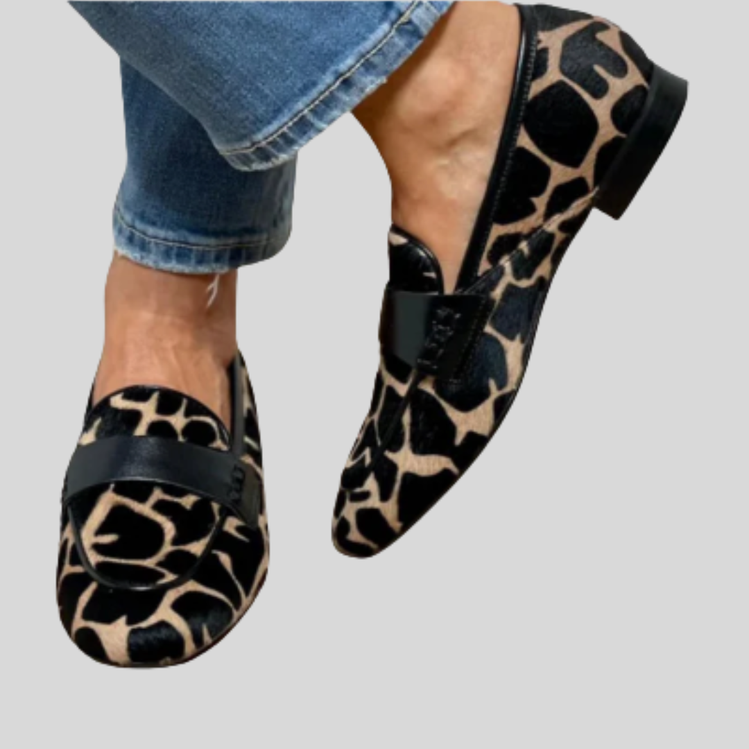 Katie | Mocassins orthopédiques à imprimé léopard
