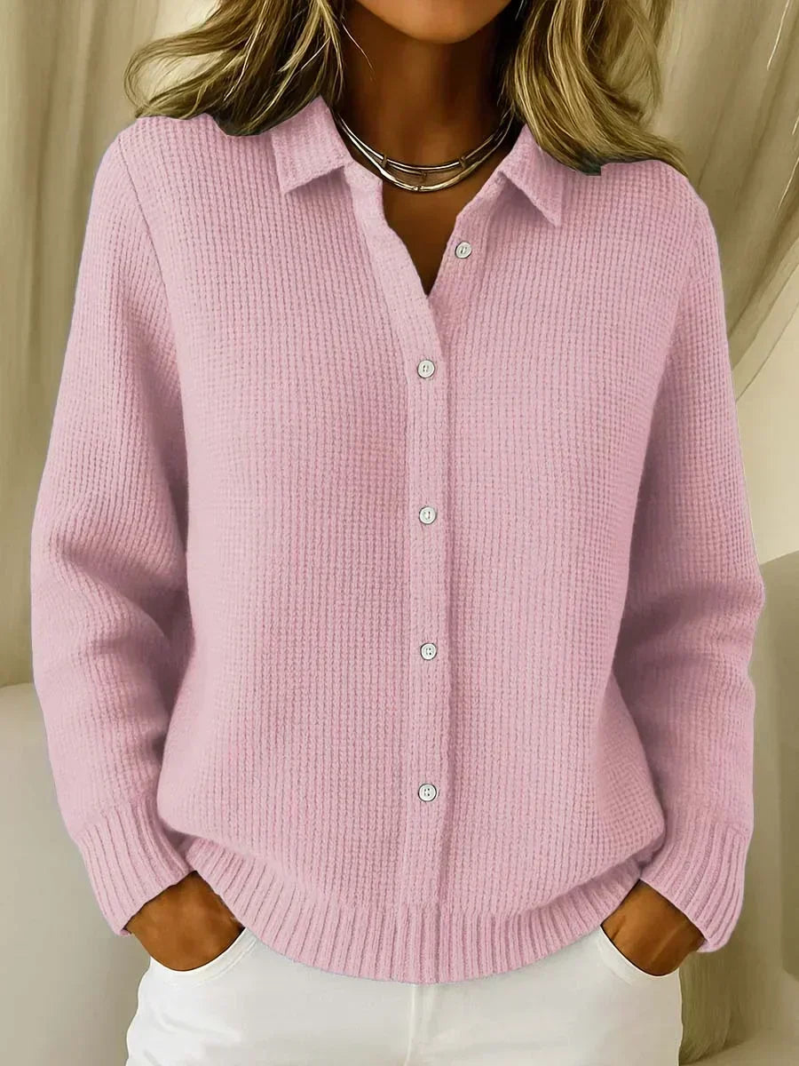 Katrina | Cardigan boutonné en tricot texturé