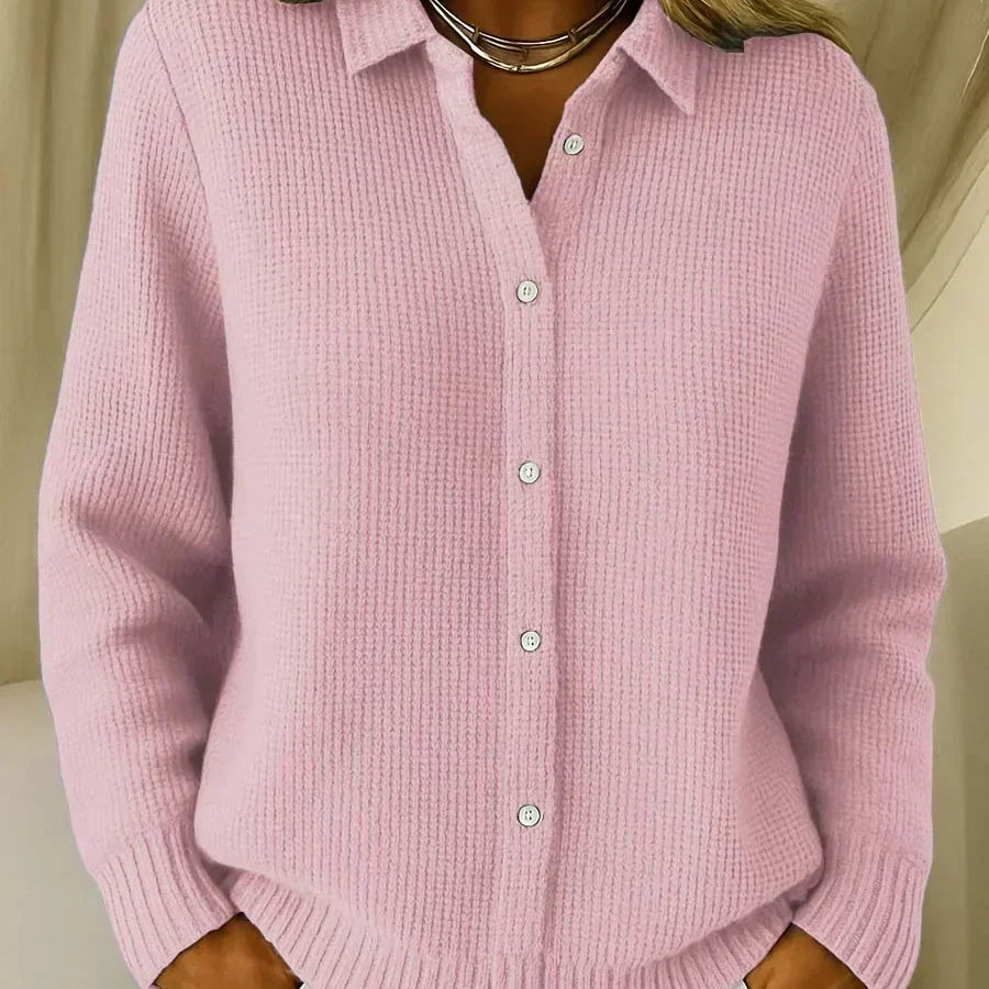 Katrina | Cardigan boutonné en tricot texturé