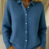 Katrina | Cardigan boutonné en tricot texturé