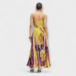 Kiara - Robe longue à imprimé ikat éclatant