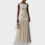 Klara | Robe longue plissée sans manches