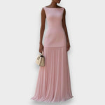 Klara | Robe longue plissée sans manches