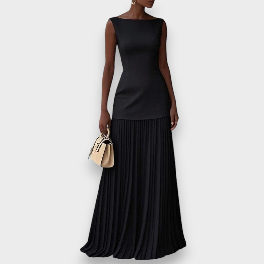 Klara | Robe longue plissée sans manches