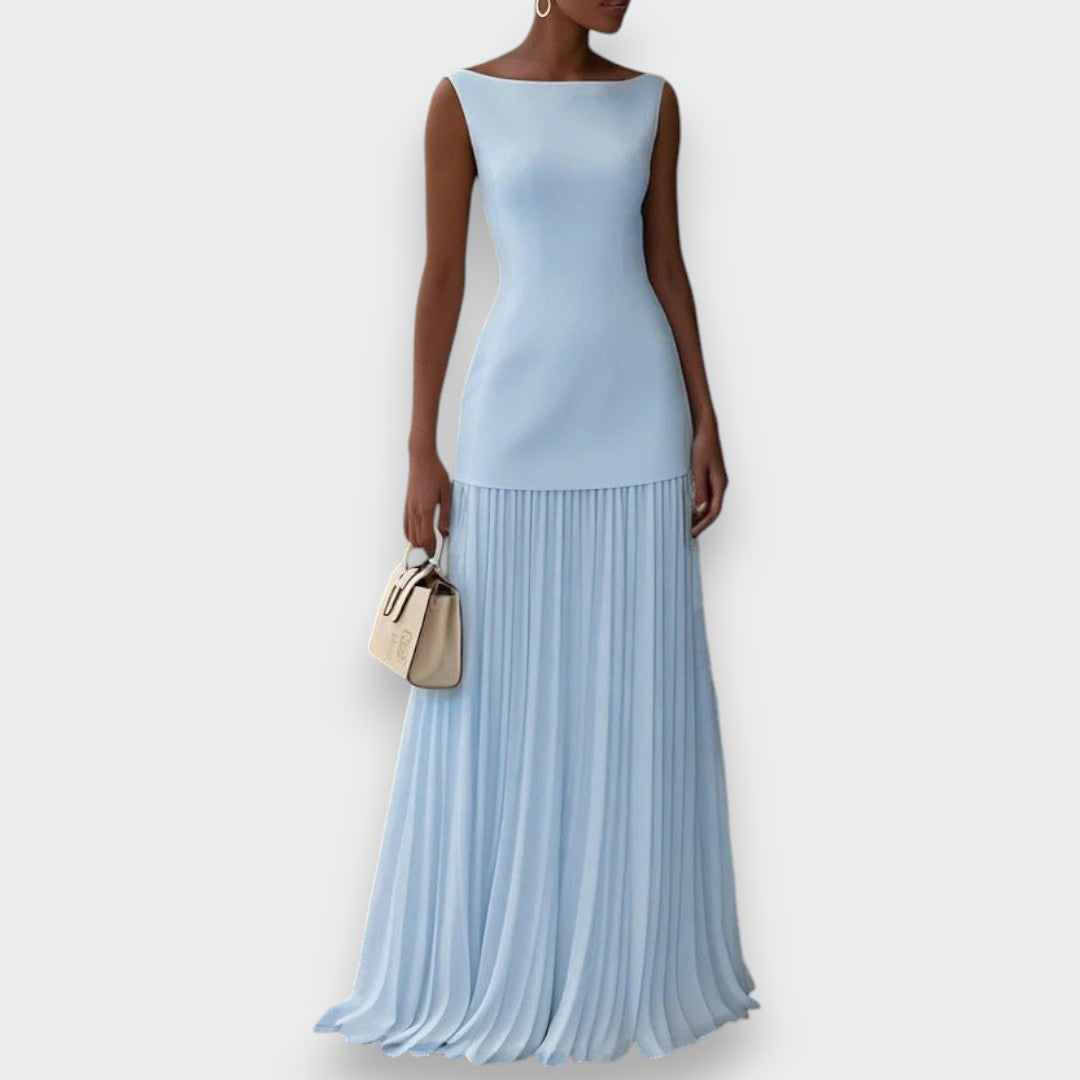 Klara | Robe longue plissée sans manches
