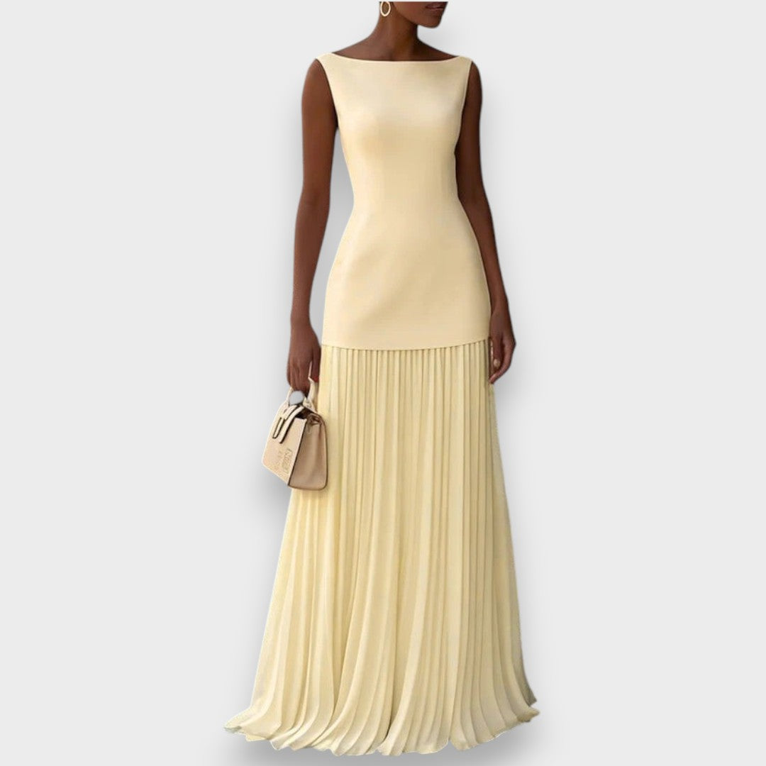 Klara | Robe longue plissée sans manches