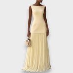 Klara | Robe longue plissée sans manches