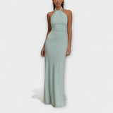Lagoon - Robe longue fluide à col halter