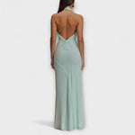 Lagoon - Robe longue fluide à col halter