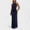 Lagoon - Robe longue fluide à col halter