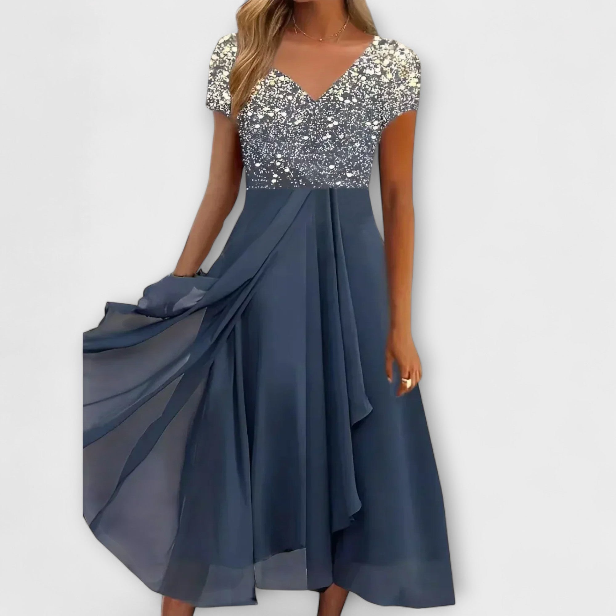 Lara - Robe de soirée en mousseline