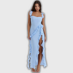 Lara - Robe longue chic à fente