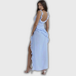 Lara - Robe longue chic à fente