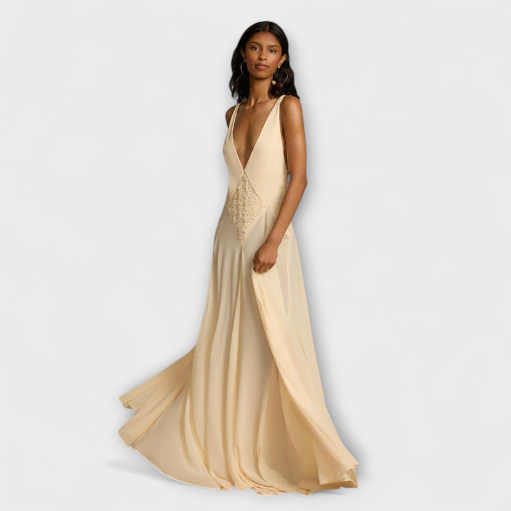 Lavinia - Robe longue à décolleté en V profond