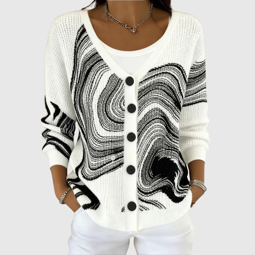 Wilhelmina | Cardigan à motif vagues