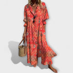 Lila - Robe longue flatteuse, effet ventre plat
