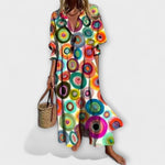 Lila - Robe longue flatteuse, effet ventre plat