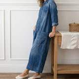 Lily - Combinaison en coton effet denim