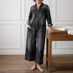 Lily - Combinaison en coton effet denim