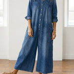 Lily - Combinaison en coton effet denim