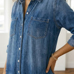 Lily - Combinaison en coton effet denim