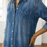 Lily - Combinaison en coton effet denim