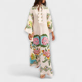 Lisa - Robe longue élégante à imprimé floral et coupe fluide