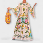 Lisa - Robe longue élégante à imprimé floral et coupe fluide