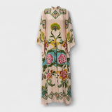 Lisa - Robe longue élégante à imprimé floral et coupe fluide