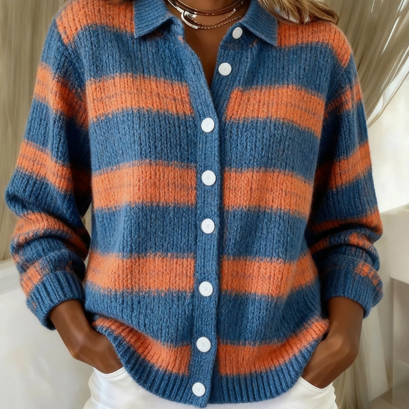 Livia | Cardigan tricot rayé