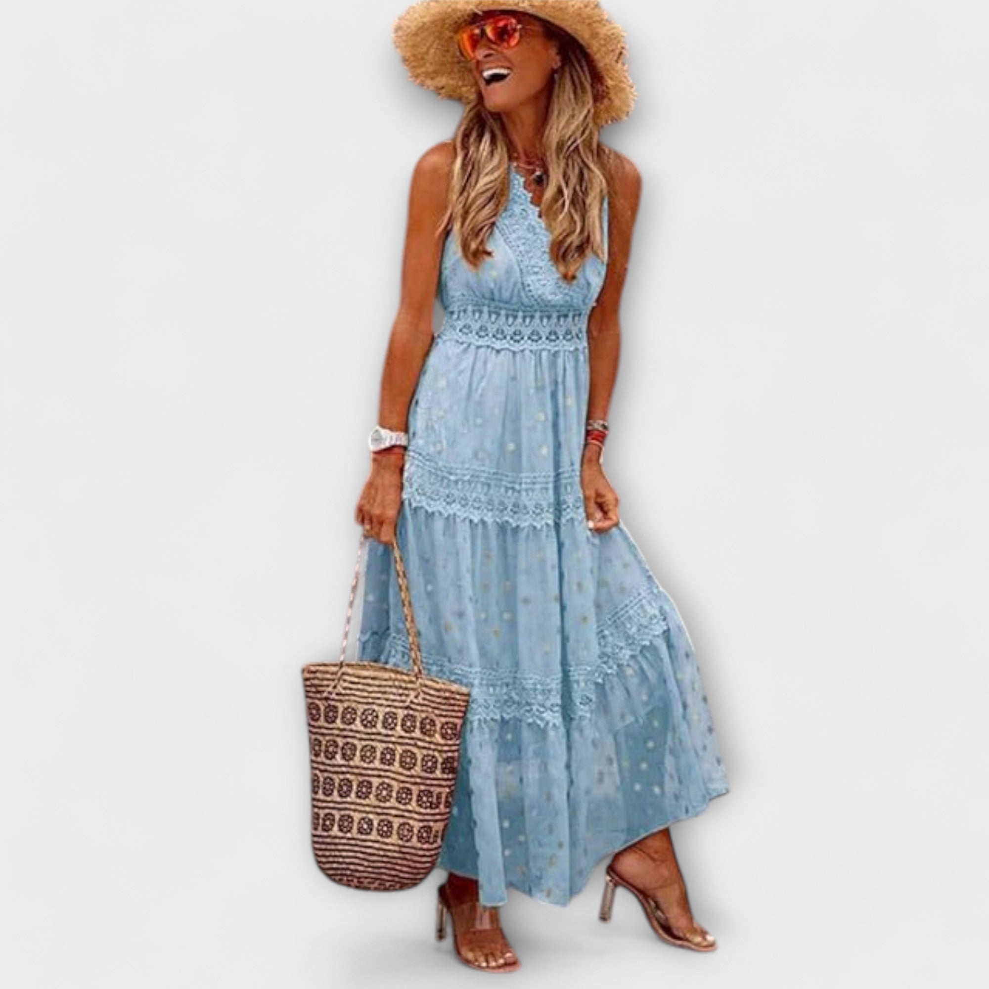 Lola - Robe longue en dentelle bohème