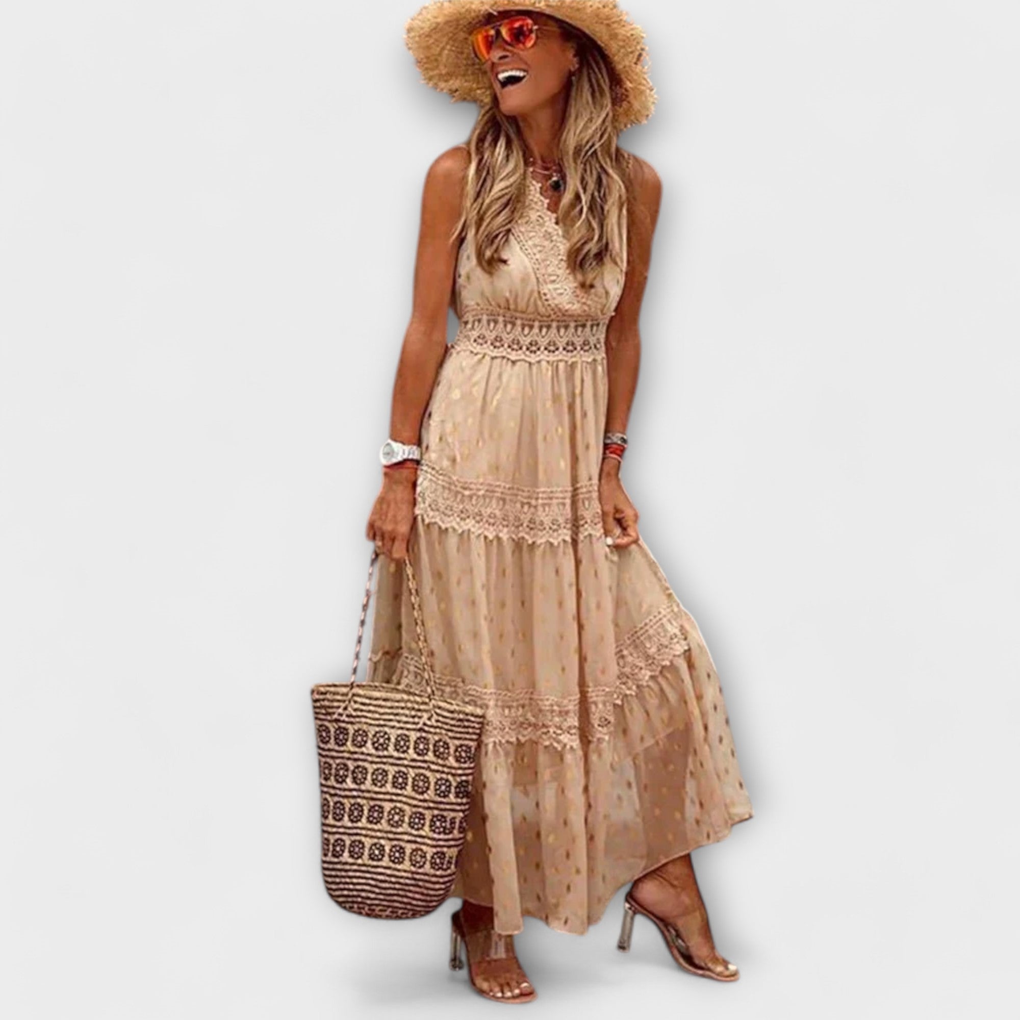 Lola - Robe longue en dentelle bohème
