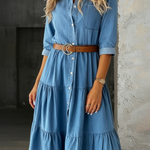 Louisa - Robe en denim chic décontracté