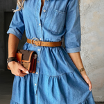 Louisa - Robe en denim chic décontracté