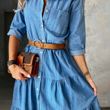 Louisa - Robe en denim chic décontracté