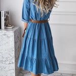 Louisa - Robe en denim chic décontracté