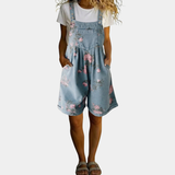 Lucy - Combinaison en denim fleurie