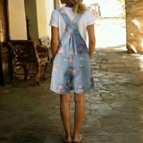 Lucy - Combinaison en denim fleurie