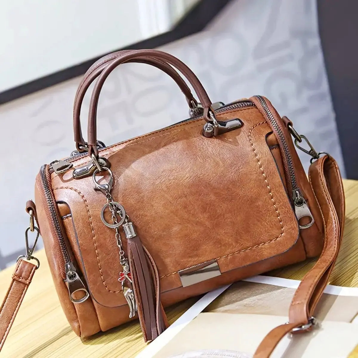 Maëlle Rose | Sac en cuir texturé