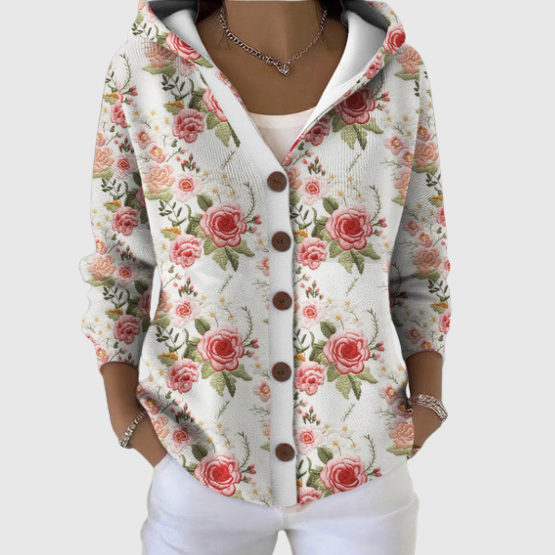 Lettice | Cardigan roses vintage
