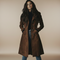Manteau long en suédine