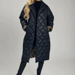 Manteau matelassé premium à doublure imprimé léopard