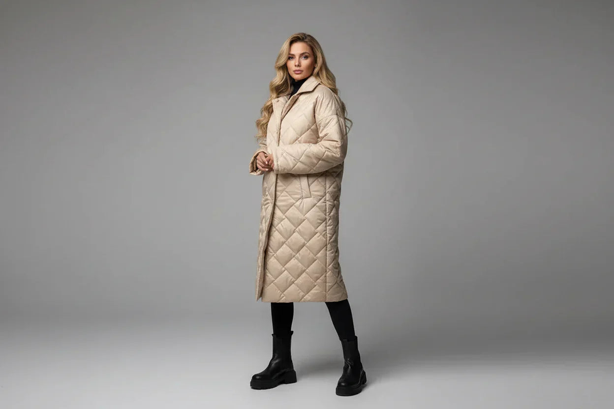 Manteau matelassé premium à doublure imprimé léopard