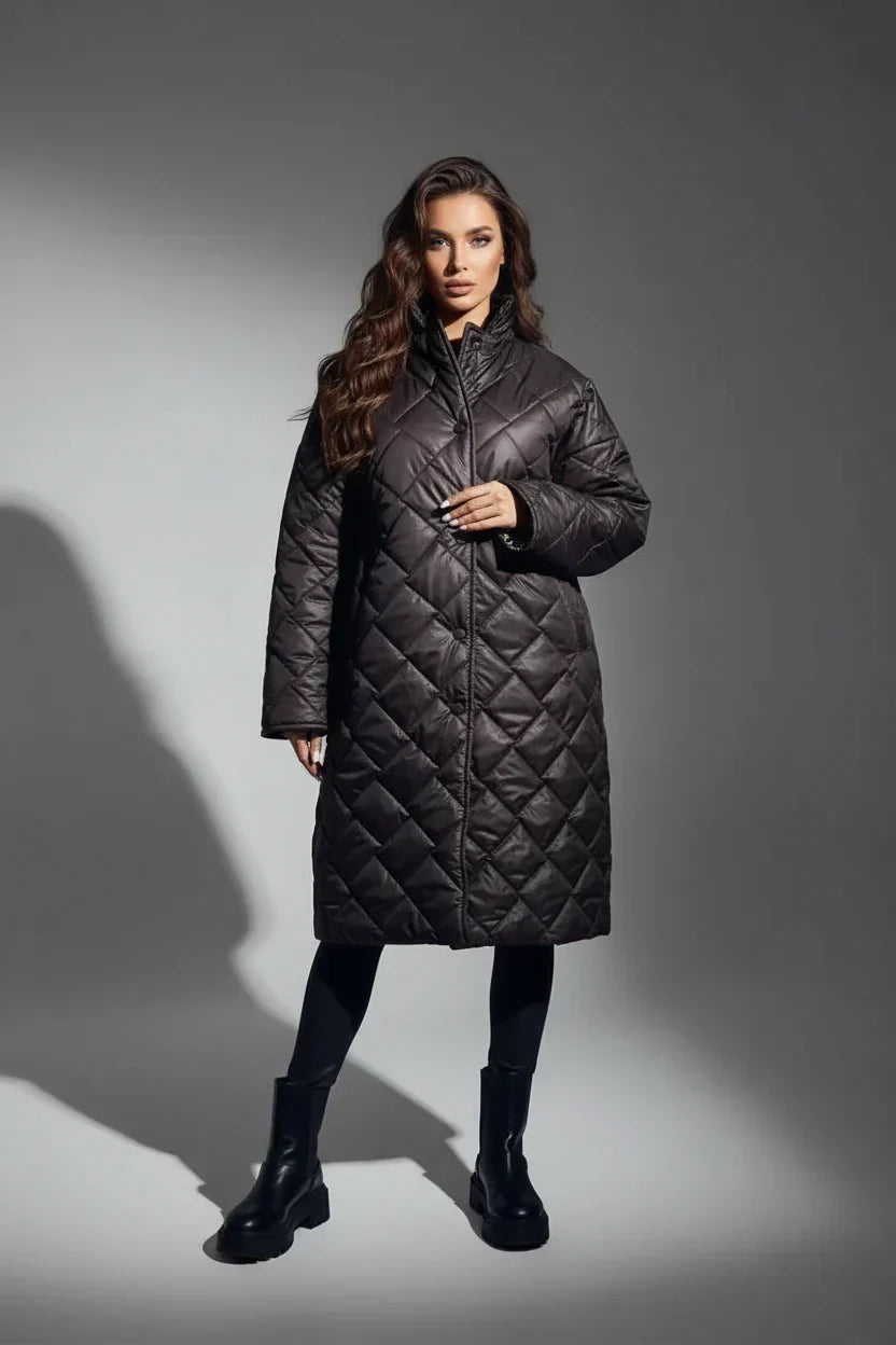 Manteau matelassé premium à doublure imprimé léopard