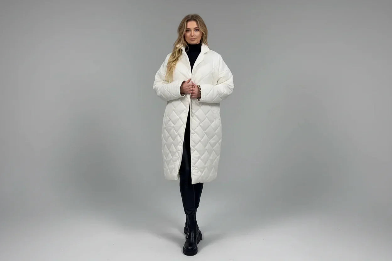 Manteau matelassé premium à doublure imprimé léopard