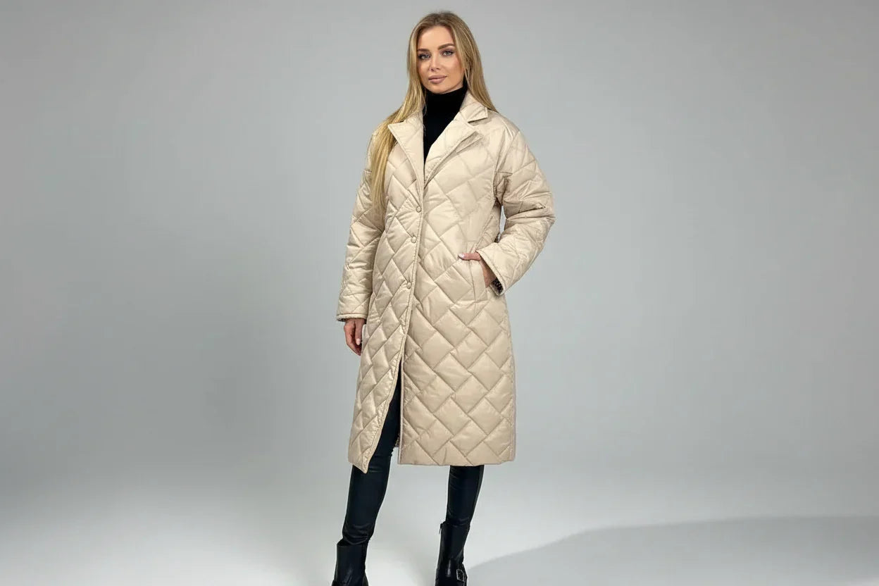 Manteau matelassé premium à doublure imprimé léopard