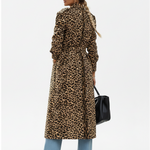 Manteau midi léopard