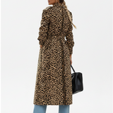 Manteau midi léopard