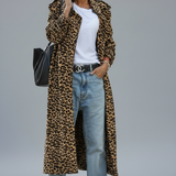 Manteau midi léopard