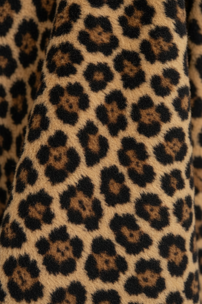 Manteau midi léopard
